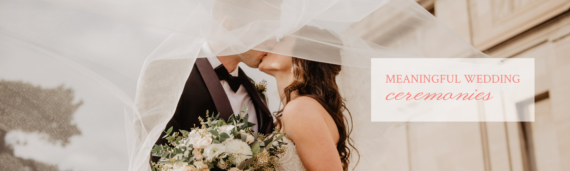 bride and groom kissing 